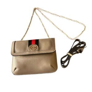 MM NWOT Gold Crossbody Bag with Chain & Adjustable Strap – Chic & Versatile